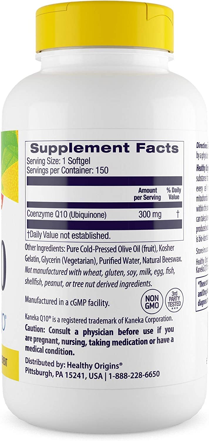 Healthy Origins CoQ10 (Kaneka Q10), 300 mg - Heart Health & Energy Supplement Healthy Origins uk supplements