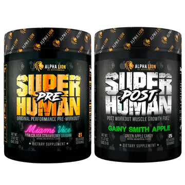 ALPHA LION Superhuman Pre Workout Powder & Post Workout Recovery Bundle ALPHA LION uk supplements