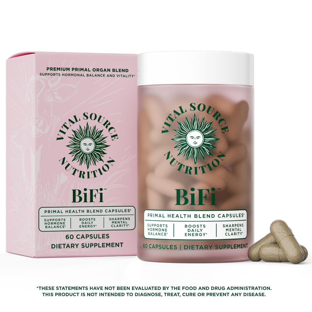 Vital Source Nutrition - BiFi Capsules - Premium Primal Organ Blend - Supports Hormone Health, Energy, Stamina & Clarity - Daily Vitality - Ancestral Supplements for Women - No Artificial Ingredients Vital Source Nutrition uk supplements