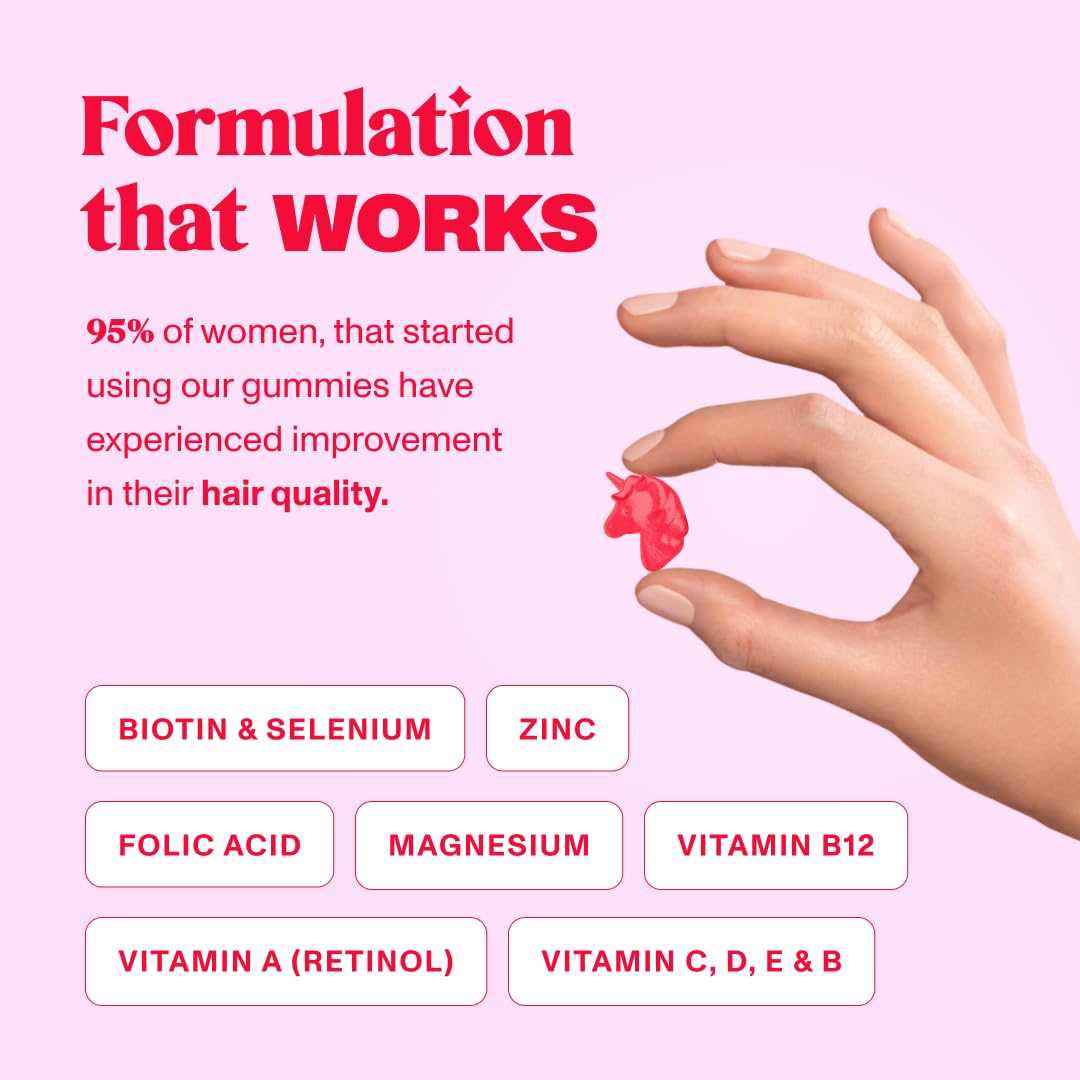 Bloom Robbins 60 Hair Gummies for Faster Hair Growth Vitamins for Women & 5000 MCG Bloom Robbins uk supplements