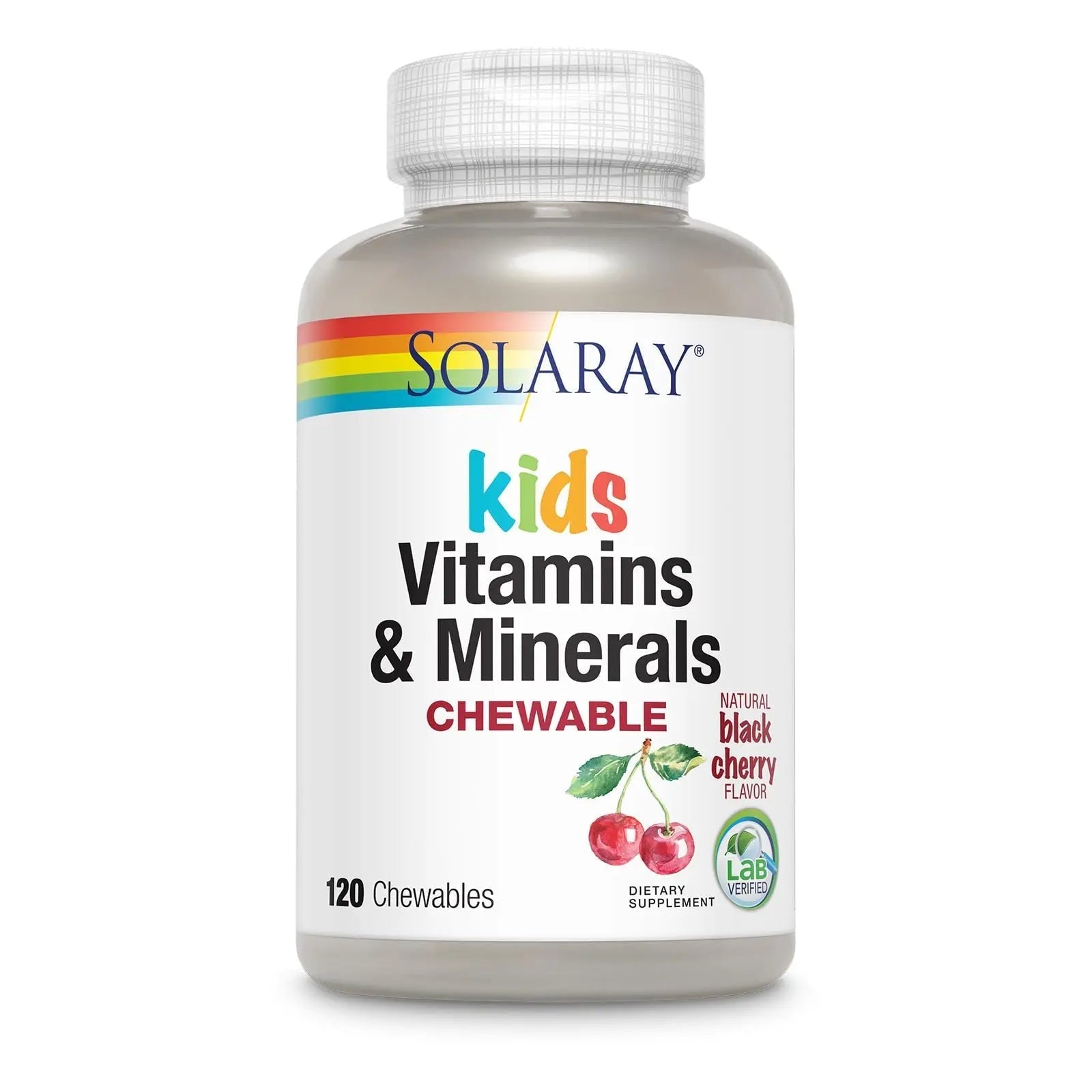 SOLARAY Childrens Vitamins & Minerals Complete Multivitamin for Kids Great Black Cherry Flavor SOLARAY uk supplements