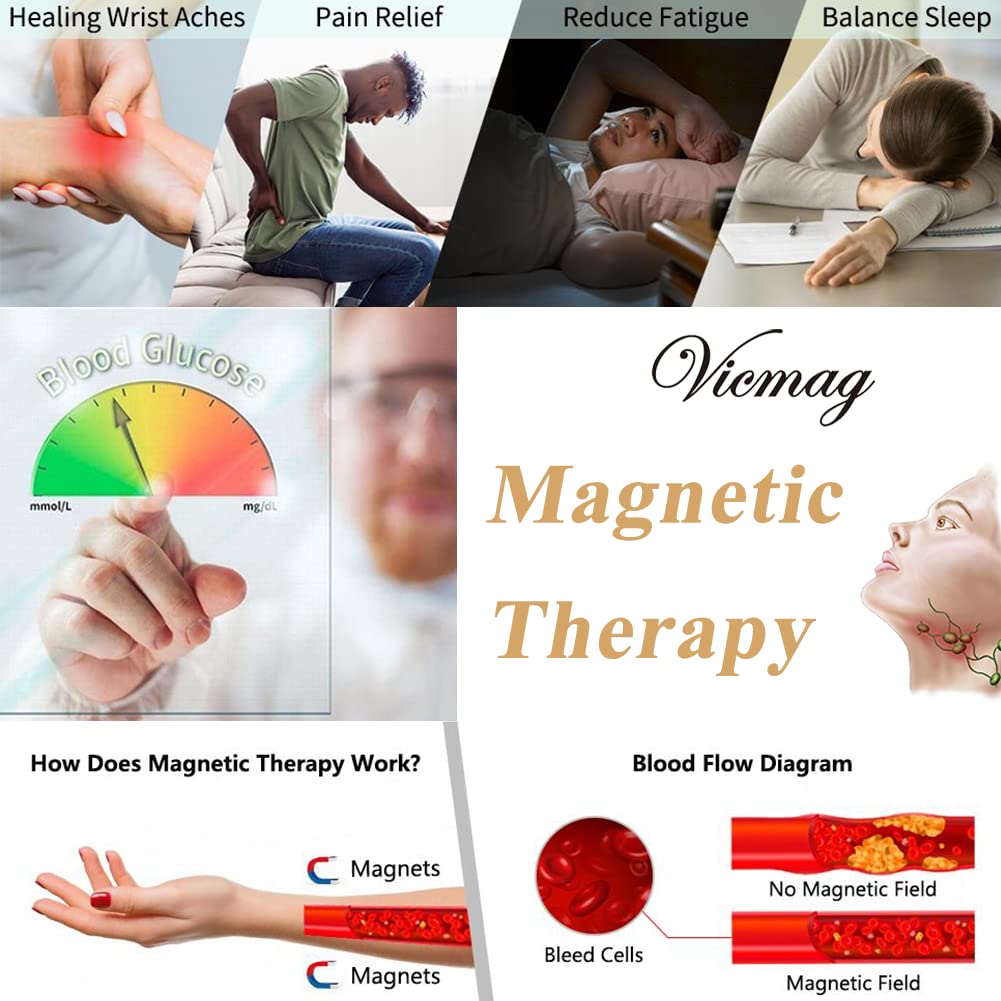 Vicmag Copper Magnetic Ring for Women Men 100% Solid Pure Copper Adjustable with Jewelry Gift Box Vicmag uk supplements
