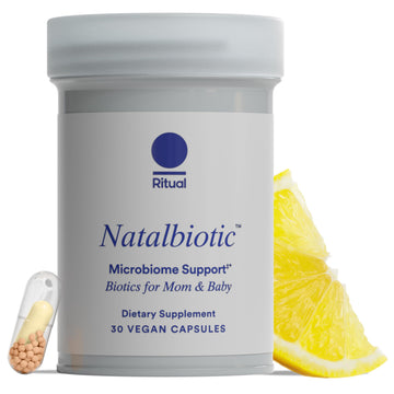 Ritual Natalbiotic™ Microbiome Support†* Biotics for Mom & Baby. Formulated to Support Digestive Health, Vaginal Health, and Baby’s Immune Health.* Designed with OB/GYNs‡. Non-GMO, Vegan, 30 Days Ritual uk supplements
