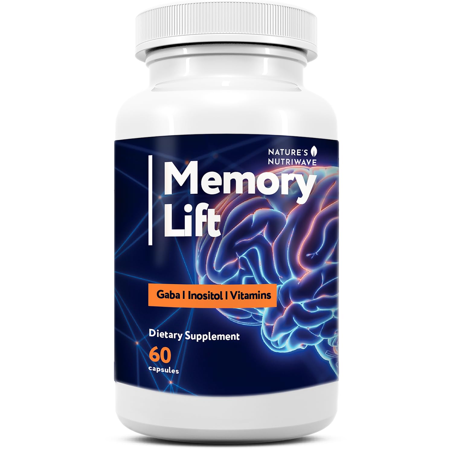 Nature’s NutriWave Memory Lift Capsules – Natural Daily Supplement with Vitamins A, C, D, E, B-Complex, Biotin & Choline – Made in USA, GMP-Certified, Non-GMO, Vegetarian – 60 Caps, 1 Month Supply Nature’s NutriWave uk supplements