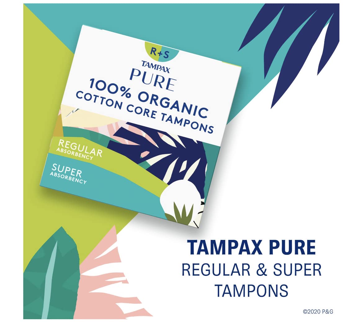 Tampax PURE COTTON 22-pack (11 Regular/11 Super) Tampax uk supplements