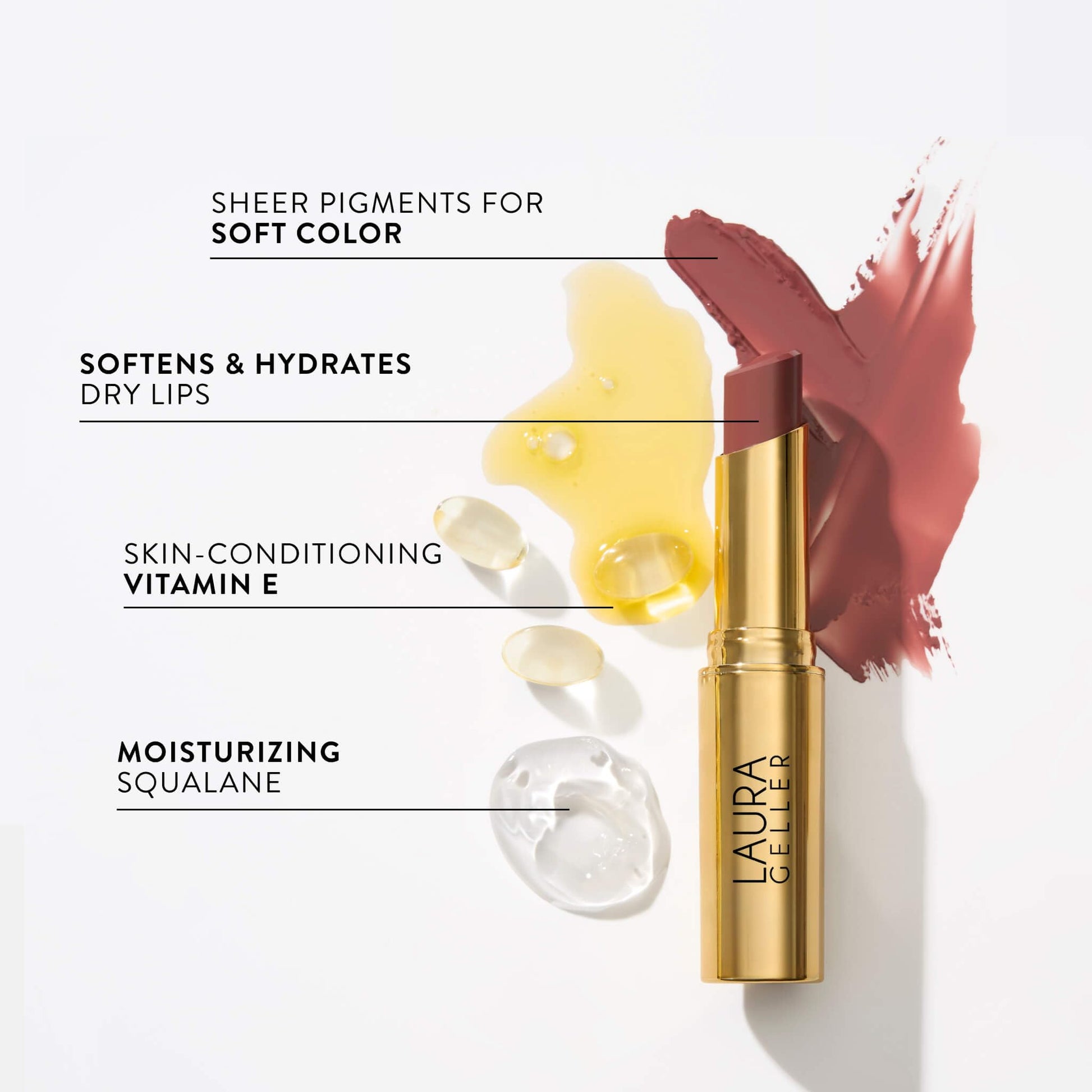 LAURA GELLER NEW YORK Jelly Balm Moisturizing Tinted Lip Balm - Sheerly Amazing - Hydrating Vitamin E - Semi-Shine Finish LAURA GELLER NEW YORK uk supplements