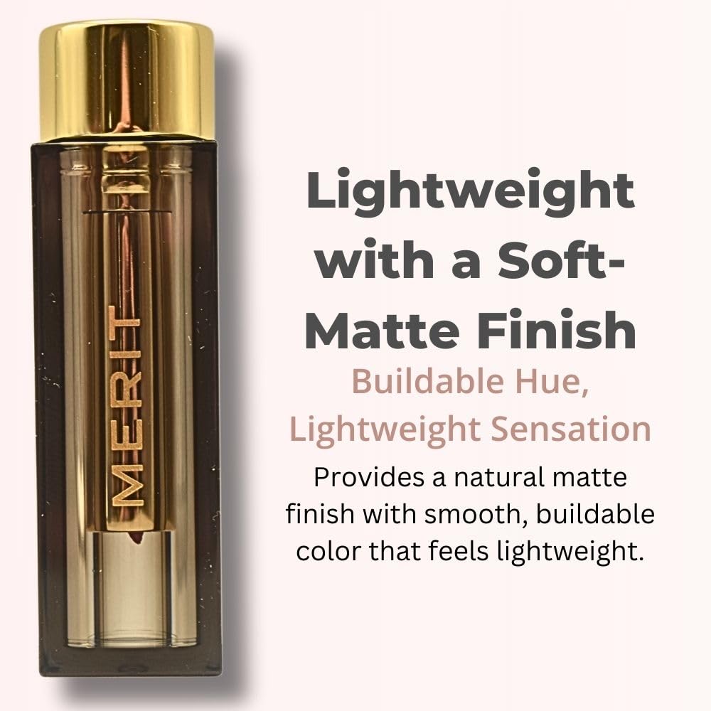 Merit Signature Lip Lightweight Matte Lipstick - 0.10 oz / 3 g (Sunday (pink), standard) Merit uk supplements