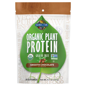 Garden of Life Organic Plant Protein Smooth Chocolate Powder, 10 Servings - Vegan, Grain Garden of Life uk supplements