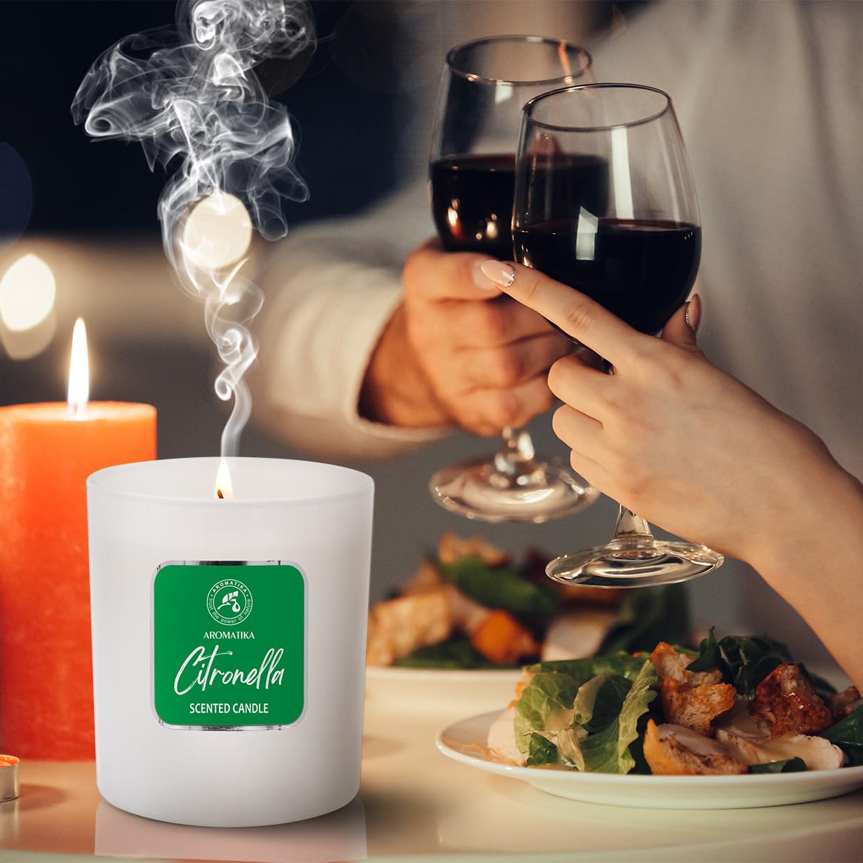 Scented Candle Citronella 200g - Aromatherapy Candle - Soy Wax Candles for Home Scented AROMATIKA uk supplements