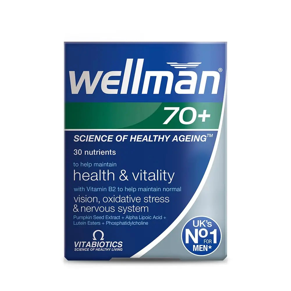 Vitabiotics Wellman 70+ 30 Tabs Vitabiotics uk supplements