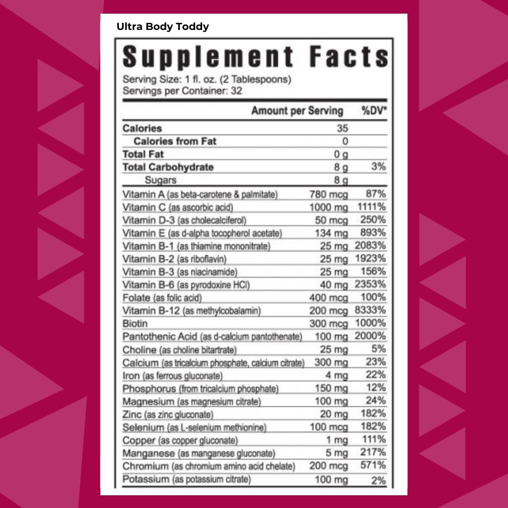 Youngevity Ultra Body Toddy - 100+ Nutrient Mega Multi-Vitamin Mineral Supplement for Men and Women - Enhanced Absorption - Phytonutrients - Amino Acids - (32 Fl Oz) Youngevity uk supplements