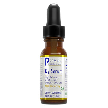 Premier Research Labs Vitamin D3 Serum - Liquid Vitamin D Oil Drops for Adults, Liquid Vitamin D3 5000 IU, Sublingual Vit D3 Liquid - 0.43 fl oz Premier Research Labs uk supplements