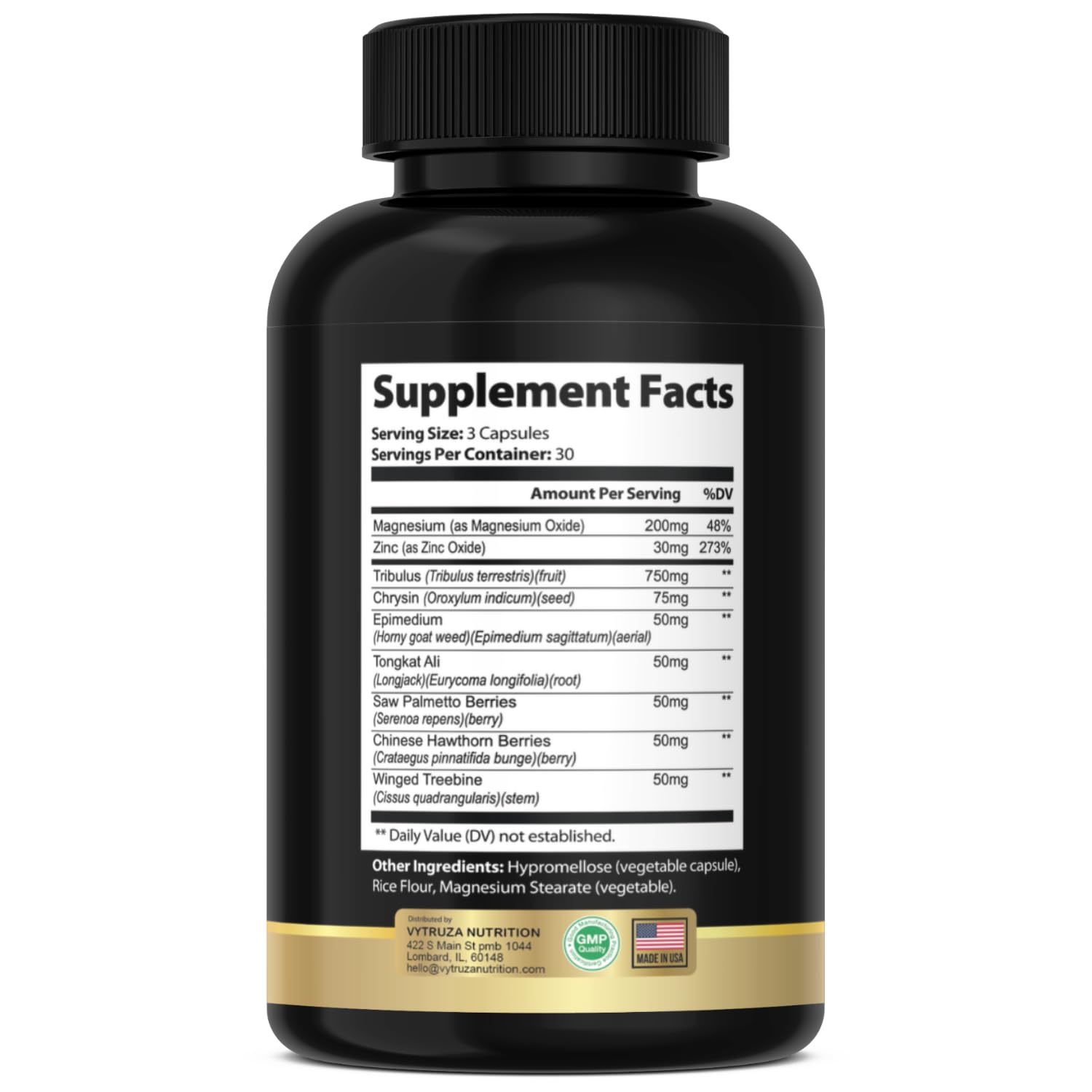 VYTRUZA Nutrition Advanced T-Boost Formula Test Support Capsules, Premium Ingredients, Energy, Strength Support Supplement for Men, 90 Capsules VYTRUZA uk supplements