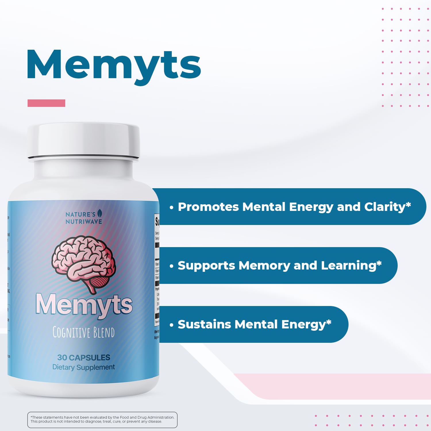 Nature’s NutriWave Memyts – Natural Daily Supplement with B Vitamins and Herbal Extracts | Non-GMO | Made in USA | 100% Natural, 30 Capsules, 2-Month Supply Nature’s NutriWave uk supplements