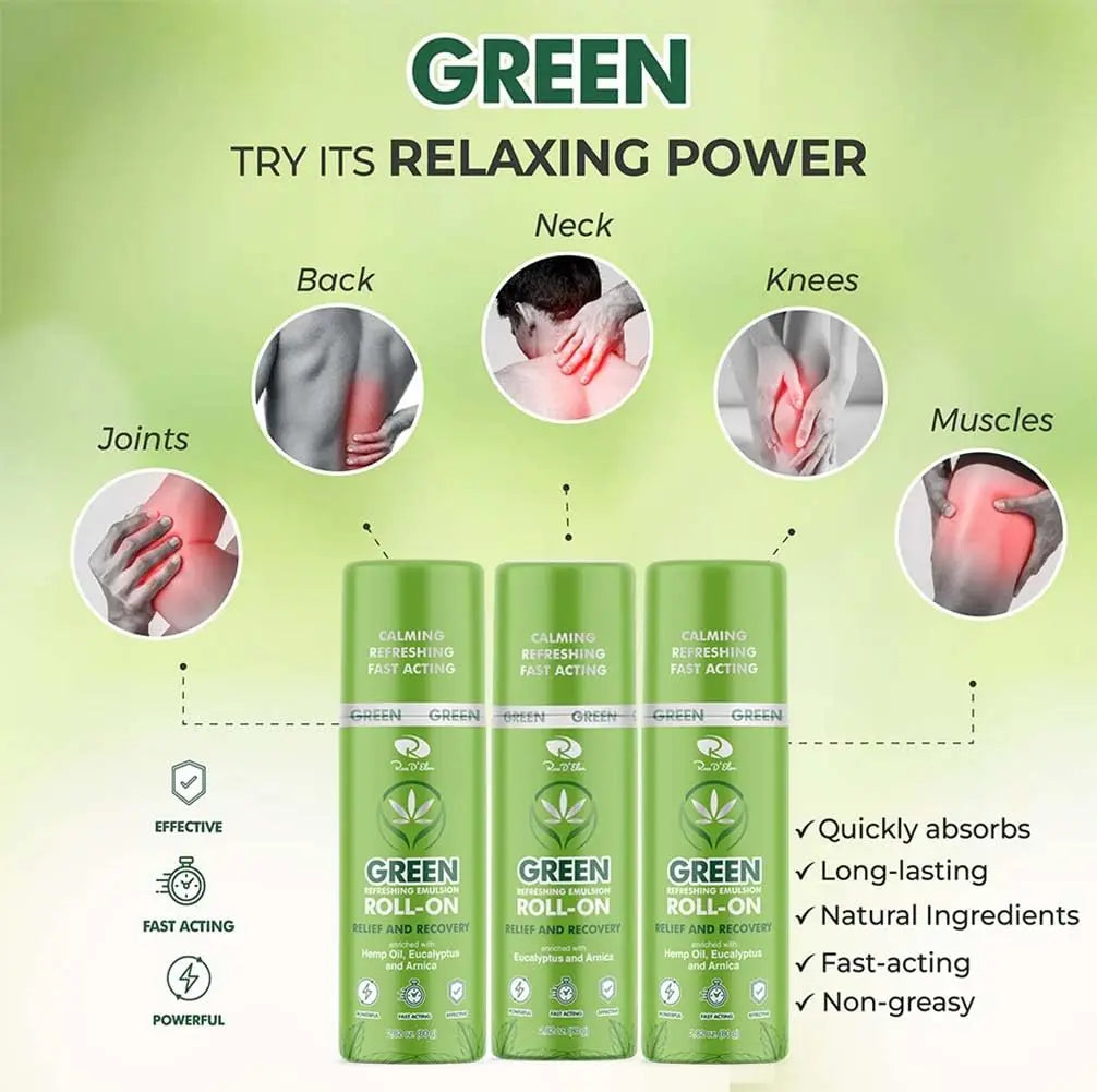 Ross D’Elen Green Menthol ROLL-ON 3-Pack ROSS D'ELEN uk supplements