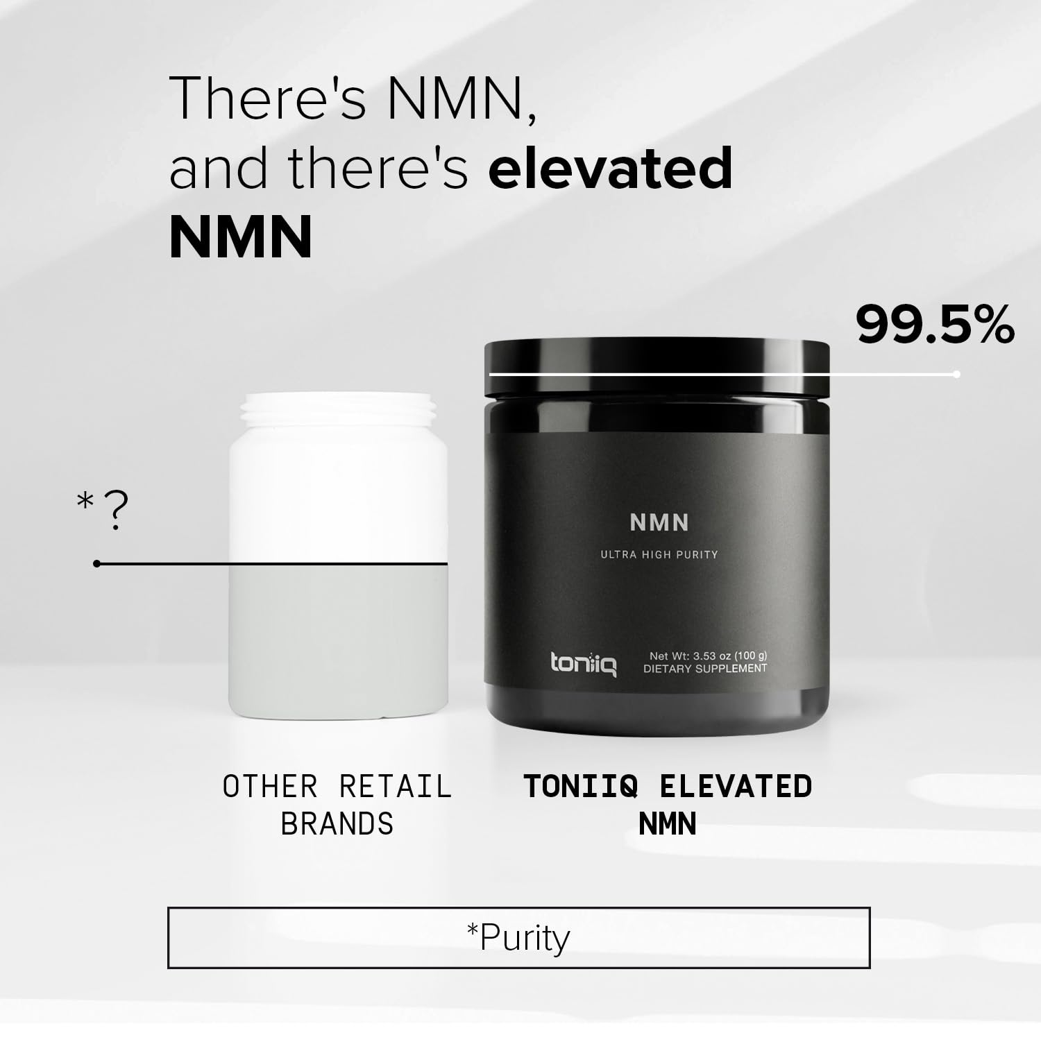 Toniiq Ultra High Purity NMN Powder - 100 Grams - 99.5% Highly Purified and Highly Bioavailable - Fully Stabilized Formula - Supports NAD+ Levels - Nicotinamide Mononucleotide Powder Supplement Toniiq uk supplements
