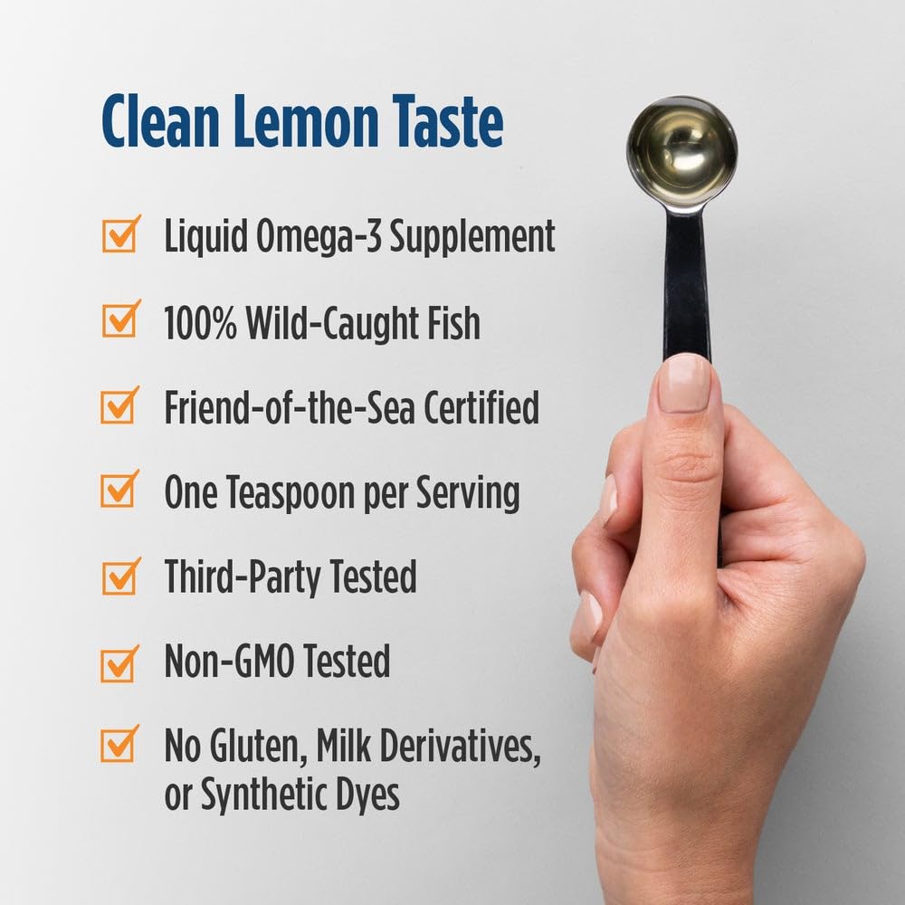 Nordic Naturals Omega-3D, Lemon Flavor - 8 oz - 1560 mg Omega-3 + 1000 IU Vitamin D3 - Fish Oil - EPA & DHA - Immune Support, Brain & Heart Health, Healthy Bones - Non-GMO - 48 Servings Nordic Naturals uk supplements