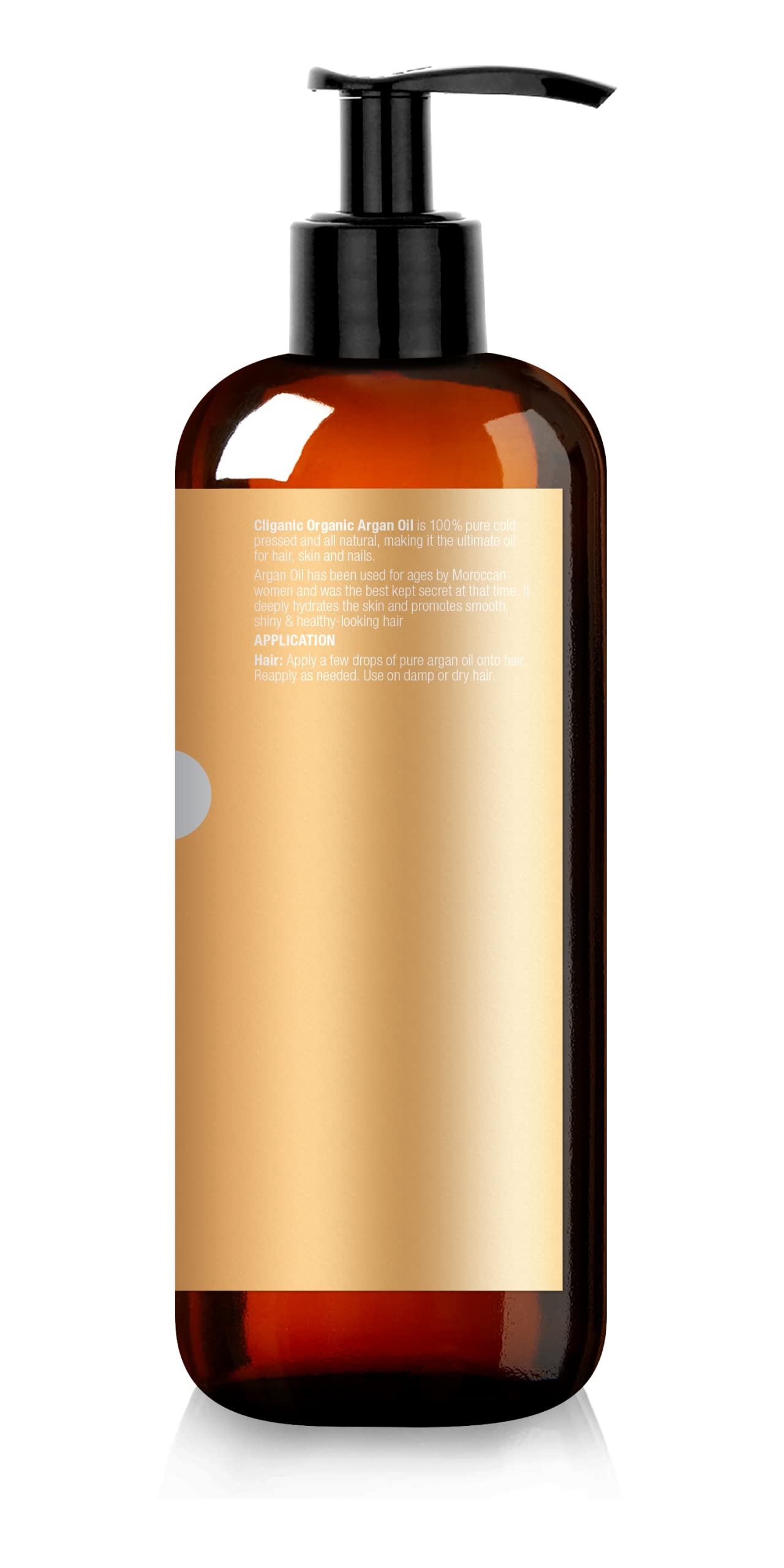 Cliganic Organic Argan Oil 16oz with Pump, 100% Pure | Bulk for Hair, Face & Skin Cliganic uk supplements