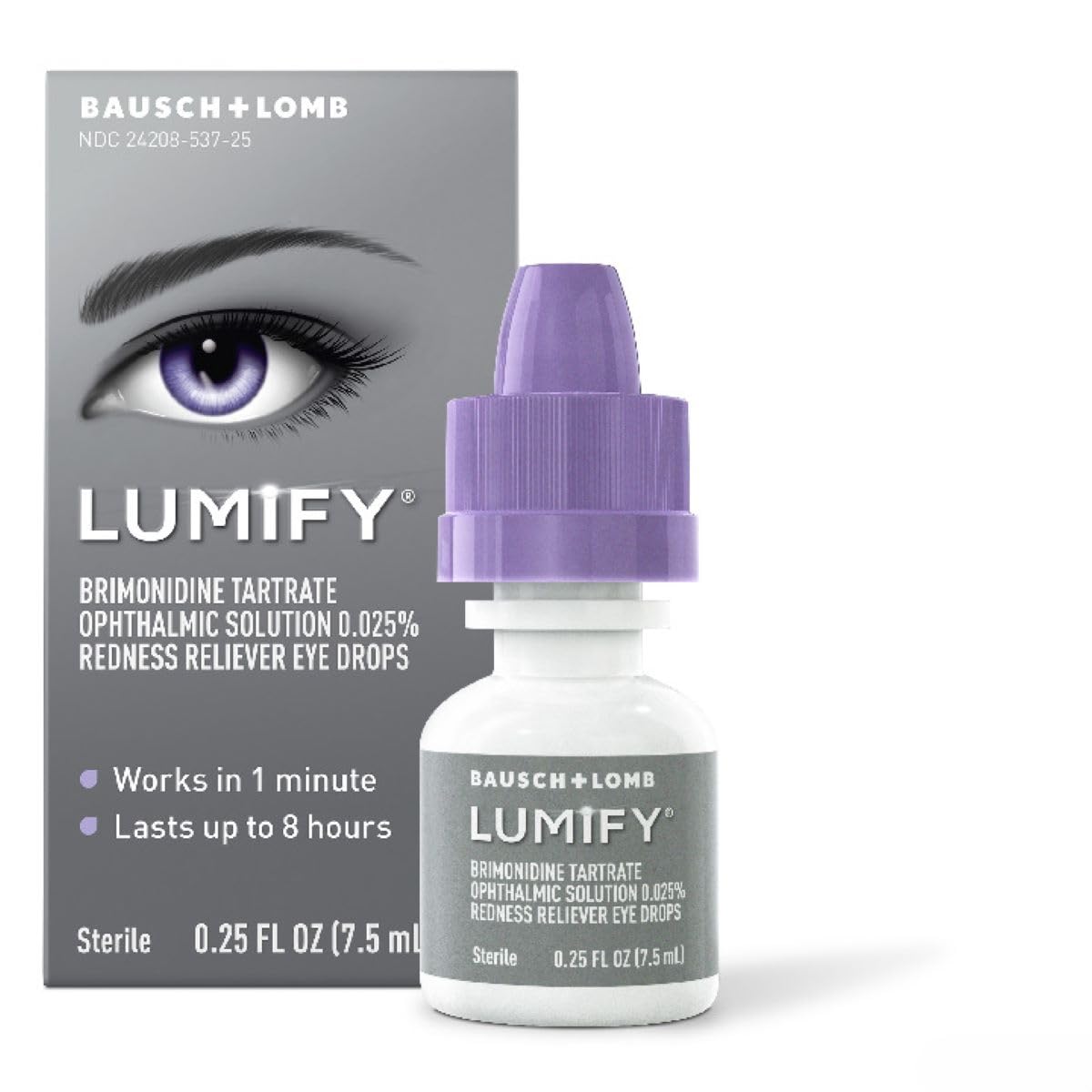 LUMIFY Eye Drops for Red Eyes, Redness Reliever for Brighter Looking Eyes, Works in 1 Minute & Lasts Up to 8 Hours, Eye Drops, 0.25 Fl Oz (7.5mL) LUMIFY uk supplements