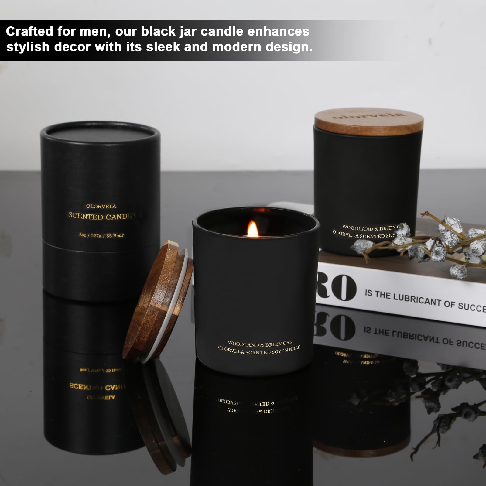 olorvela Candles for Men Wood Wicked Candles for Home Scented Mens Candle Aromatherapy 8oz olorvela uk supplements