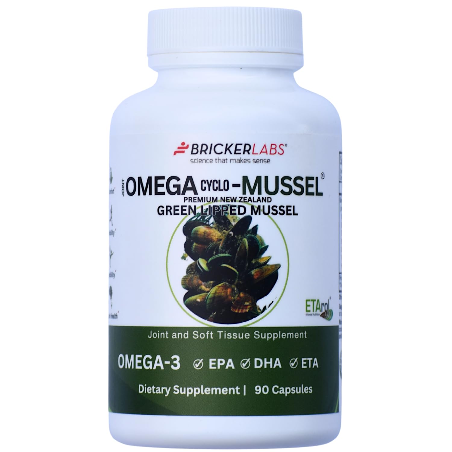 Bricker Labs Omega Cyclo - Mussel Joint Health Supplement, Premium New Zealand Green Lipped Mussel, Full Spectrum Omega Joint Supplements for Joint Health and Comfort, 90 Capsules Bricker Labs uk supplements