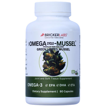 Bricker Labs Omega Cyclo - Mussel Joint Health Supplement, Premium New Zealand Green Lipped Mussel, Full Spectrum Omega Joint Supplements for Joint Health and Comfort, 90 Capsules Bricker Labs uk supplements