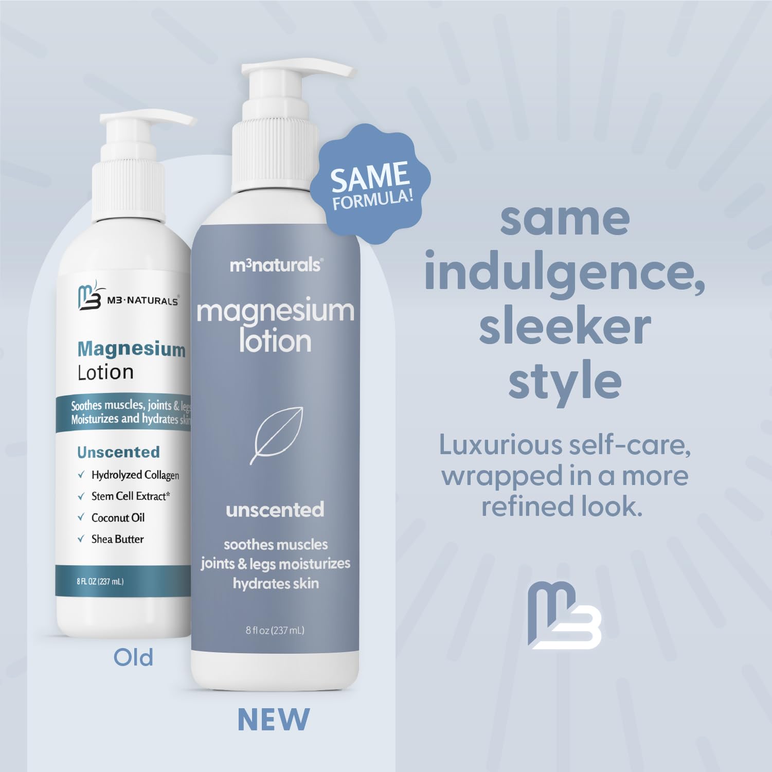 Unscented Magnesium Lotion for Sleep & Leg Cramps, Suitable for Sensitive Skin, Helps with Muscle Relaxation, Soothes Tired Legs & Foot Aches and Supports Restful Nights, 8 fl oz by M3 M3 Naturals uk supplements