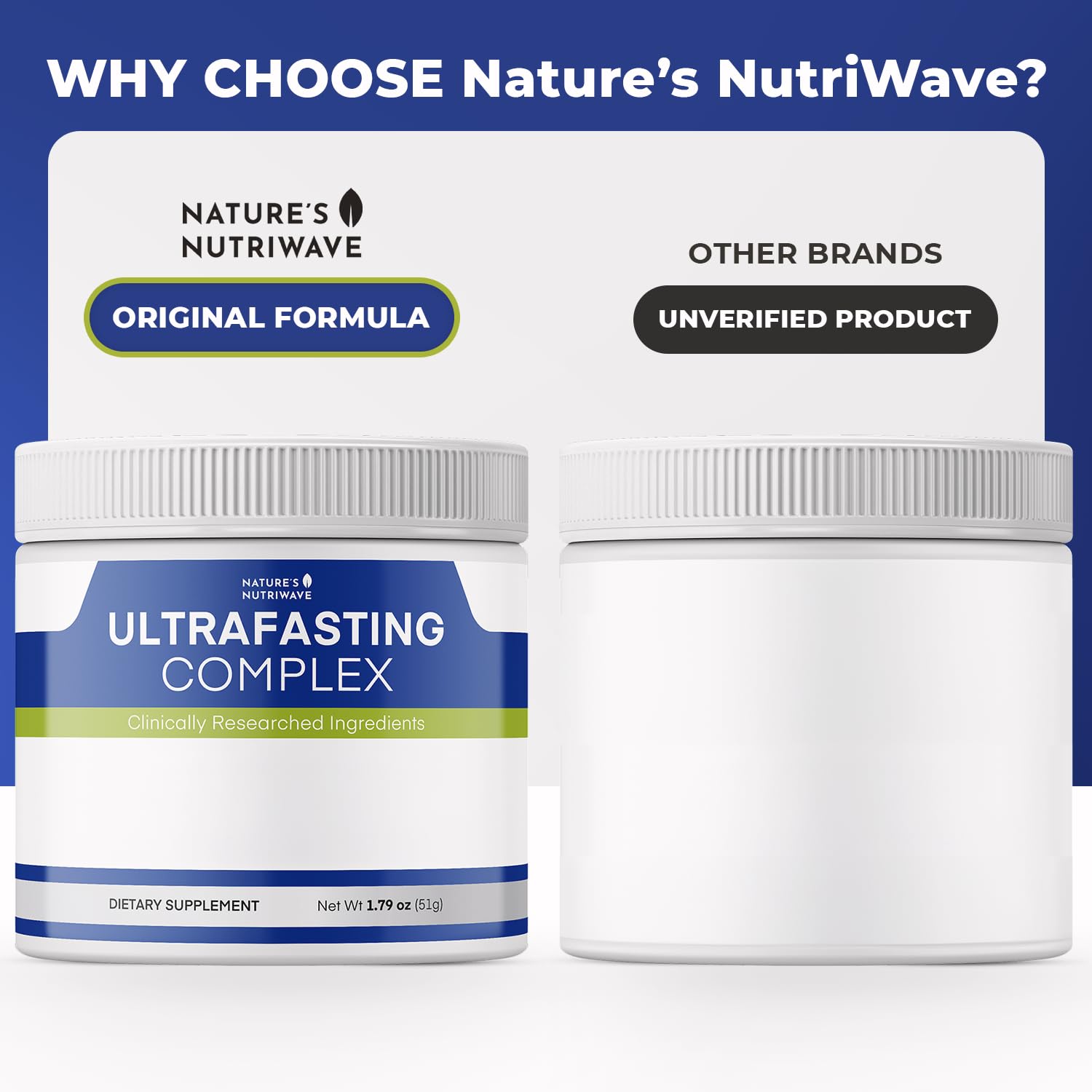 Nature’s NutriWave UltraFasting Complex Powder – Natural Supplement with Niacin, Vitamin B12 & Chromium – Made in the USA,Non-GMO, Easy-to-Use, 1 Month Supply, 1.79oz, 51g Nature’s NutriWave uk supplements