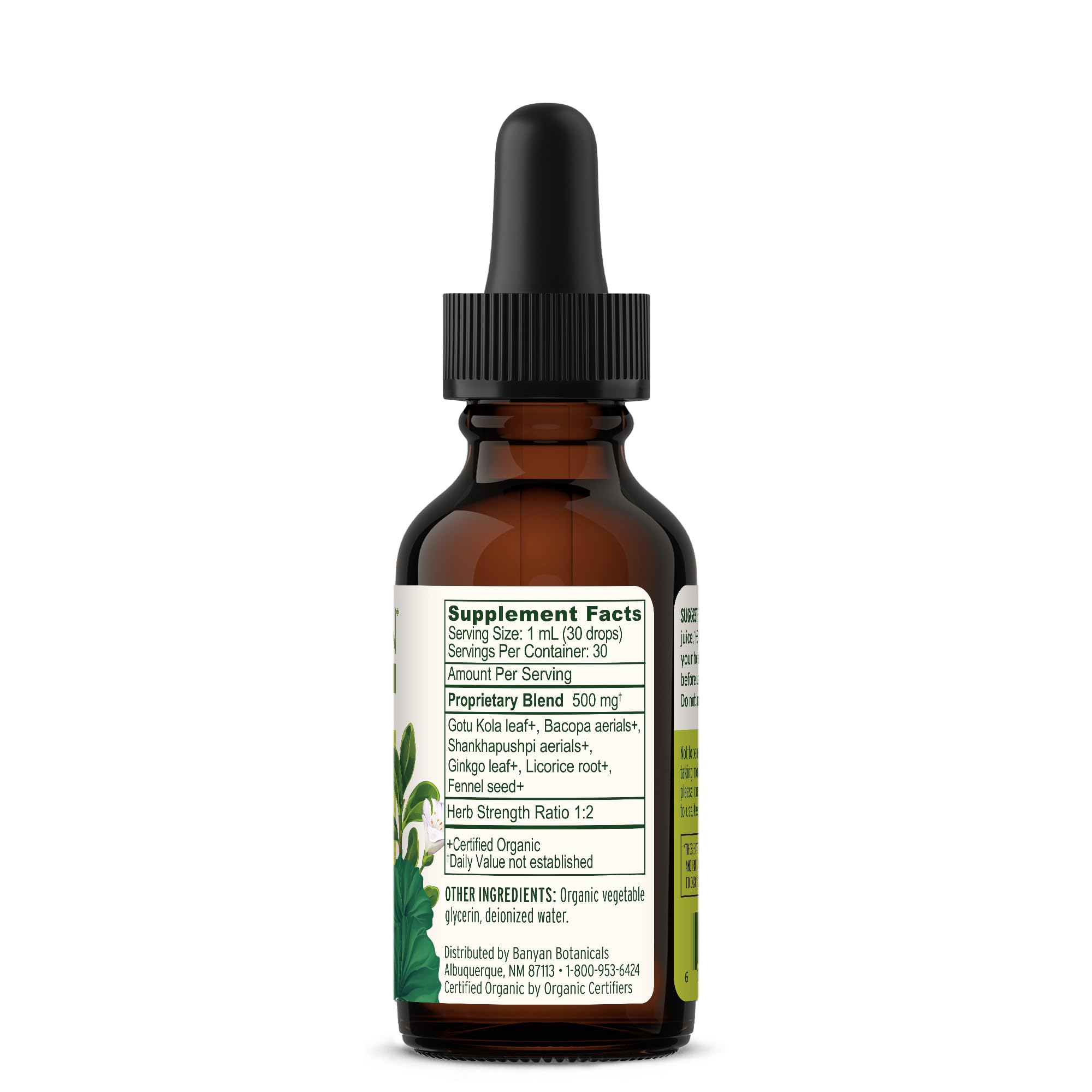 Banyan Botanicals Focus Liquid Extract – Organic Focus Supplement – Liquid Extract in Non-Alcoholic Glycerin – Nootropic Herbs for Fast-Acting Support* – 1 oz. – Non-GMO Sustainably Sourced Vegan Banyan Botanicals uk supplements