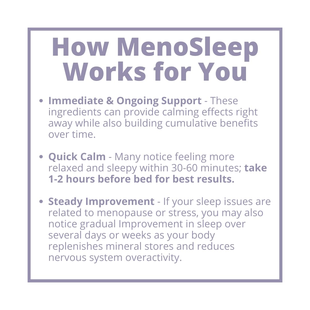 Meno Sleep Menopause Support Supplement: Clinically Proven Ingredients Improve Energy, Mood & Mental Clarity. Magnesium Glycinate, L-Theanine, Ashwagandha, Made in USA, Vegan, Hormone Free 120 Ct MenoMorphosis uk supplements