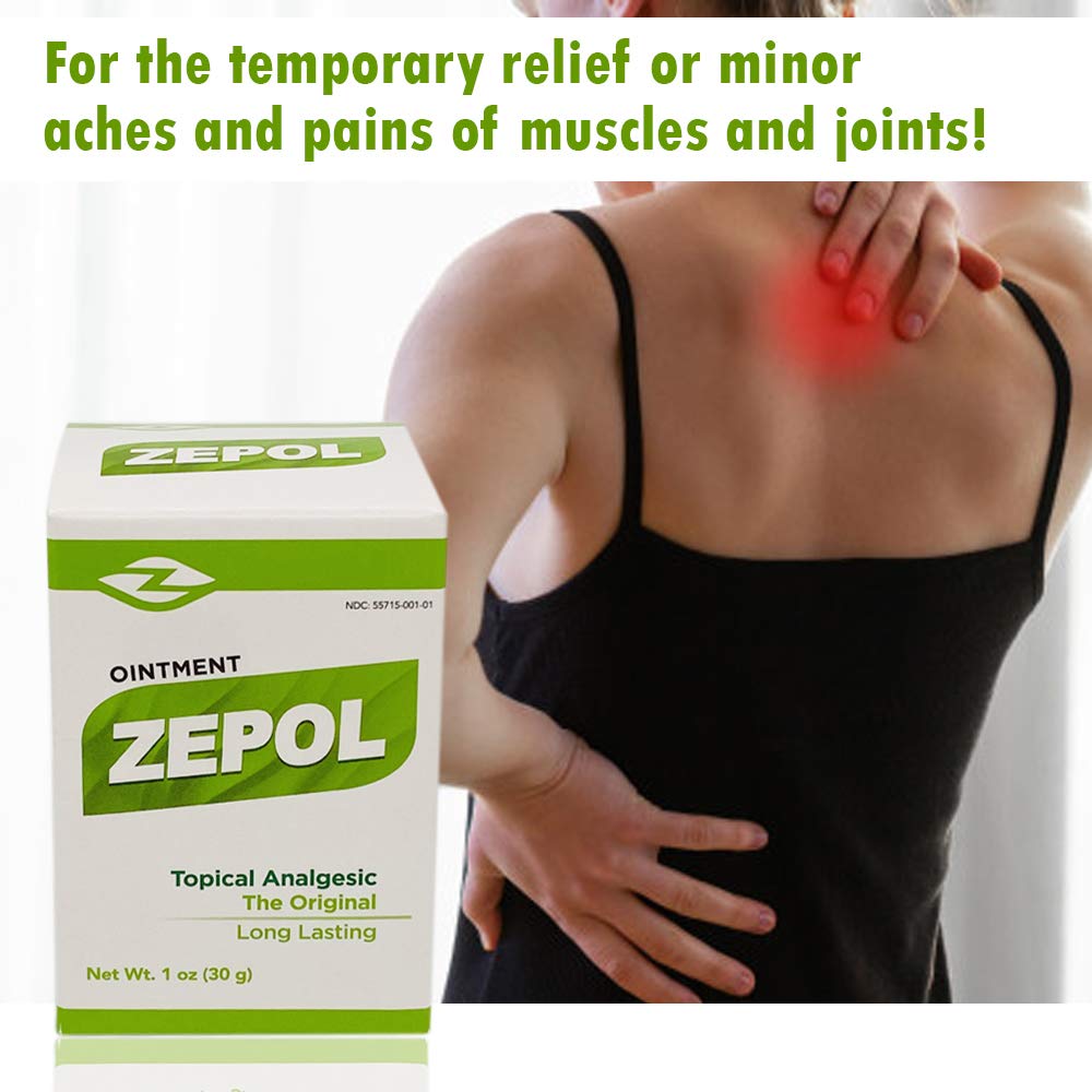 Zepol Original. Topical Ointment for Muscles, Joints, Backache, Sprains, and Strains. 1 oz. Pack of 2 Zepol uk supplements