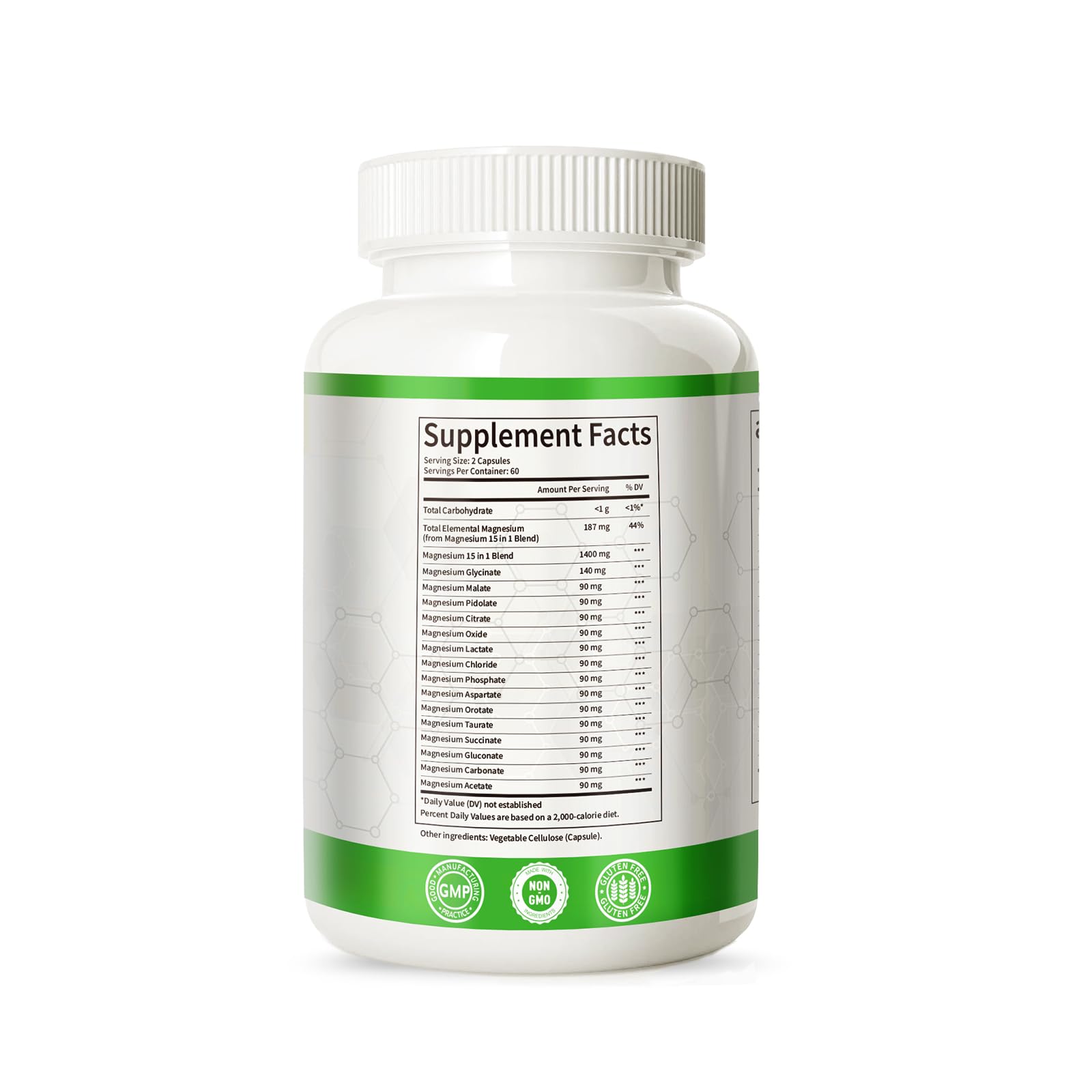 Magnesium Complex with 15 Types Magnesium Glycinate Citrate Malate Taurate Oxide Carbonate Chloride Orotate Magnesio Muscle, Heart, Relaxation & Nerves 120 Vegan Capsules, 60-Day Supply Ashenutri uk supplements