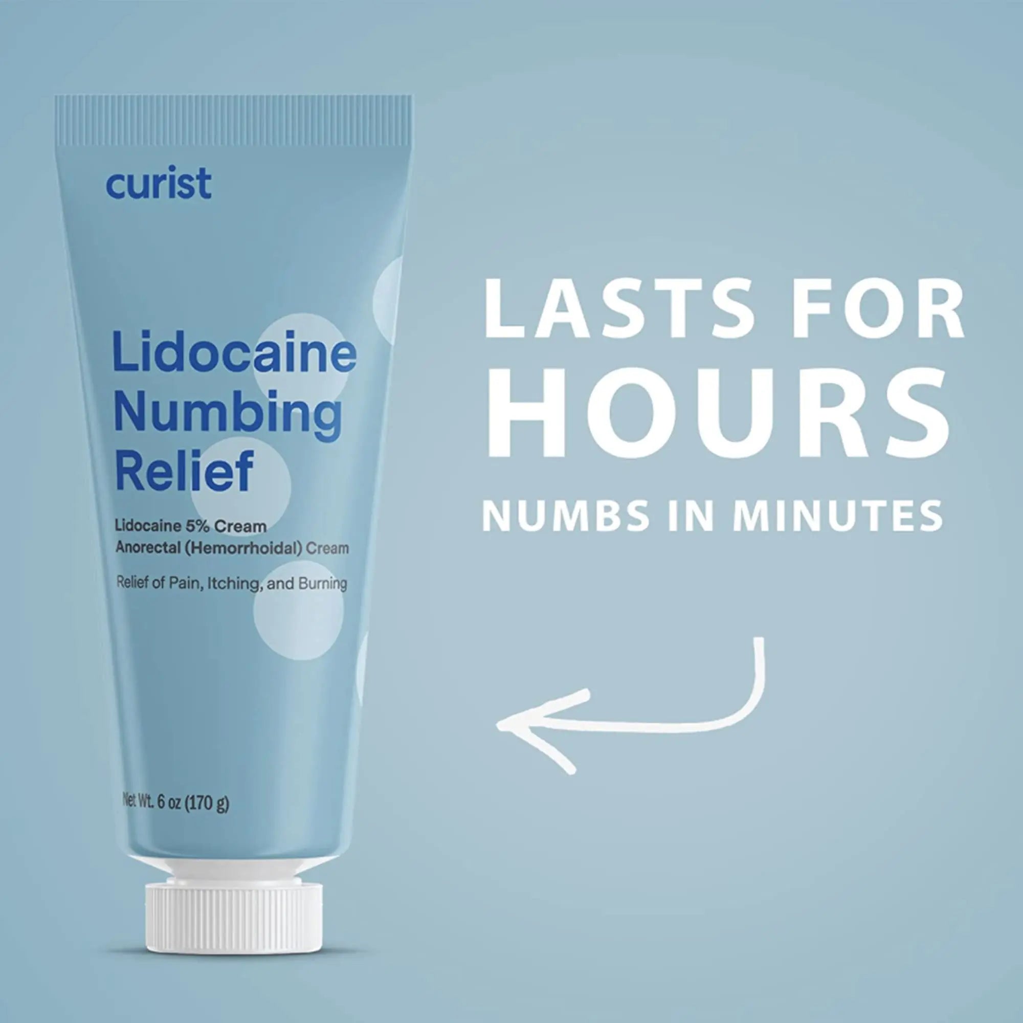 Curist 5% Lidocaine Cream Maximum OTC Strength Topical Pain Relief OTC - 12 oz (Pack of 2) XL Tube 5 Percent Lidocaine Numbing Cream to Numb Effectively (2 Pack - 6 oz Tube) Curist uk supplements