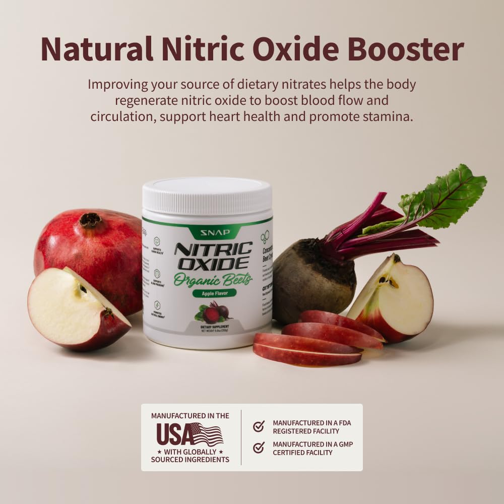 Snap Supplements USDA Organic Beet Root Powder, 3-in-1 Nitric Oxide Supplement Snap Supplements uk supplements