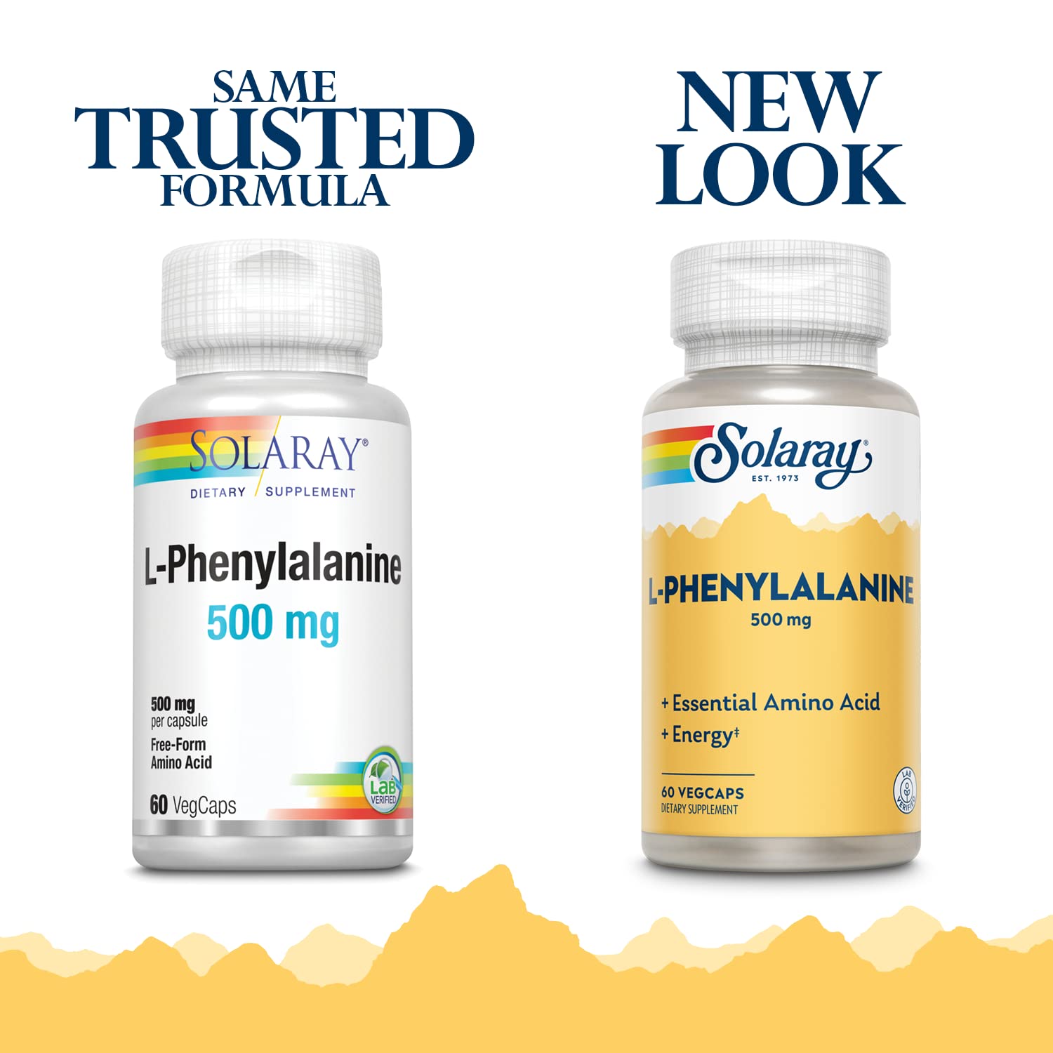 SOLARAY L-Phenylalanine Veg Cap (Btl-Plastic) 500mg | 60ct SOLARAY uk supplements