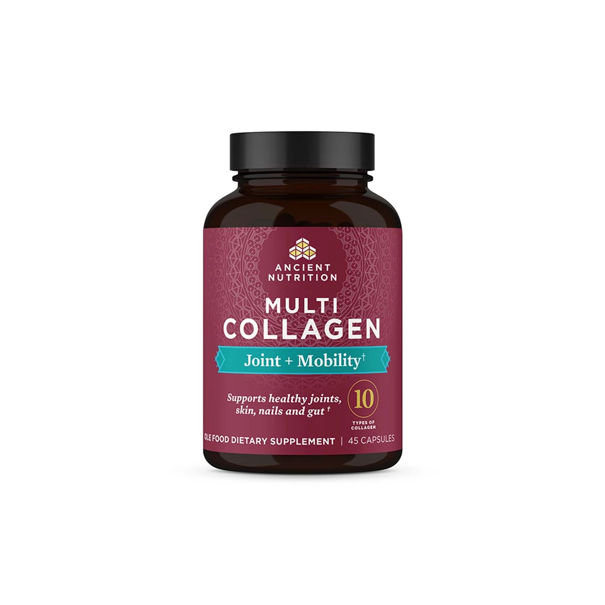 Ancient Nutrition Collagen Pills for Joint Support, Multi Collagen Capsules 45 Ct, Joint + Mobility, Supports Joints, Skin & Nails, Exercise Recovery, Paleo and Keto Friendly, Gluten Free Ancient Nutrition uk supplements