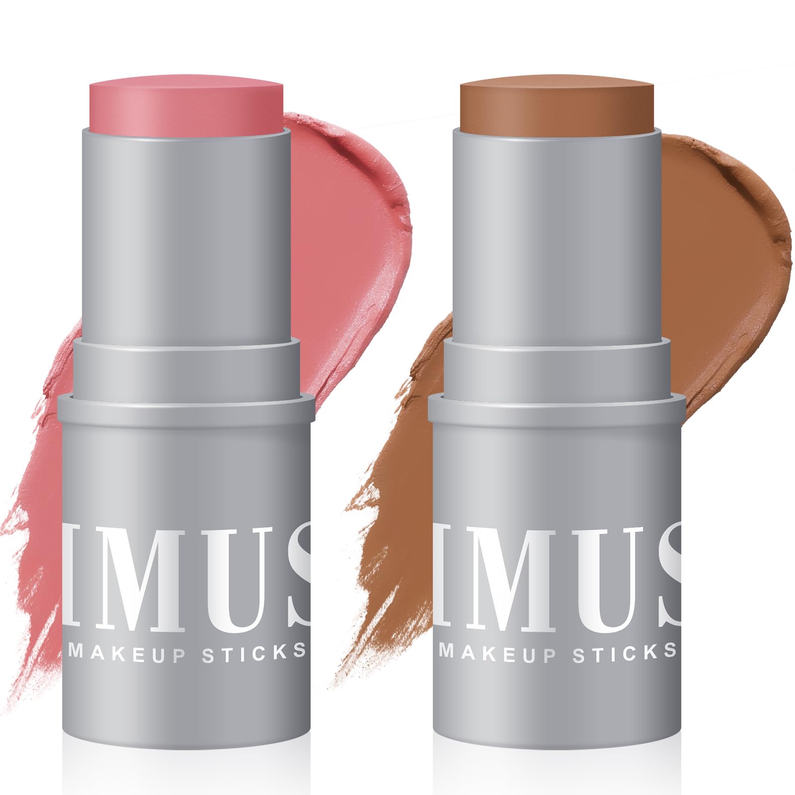 KIMUSE Cream Contour Stick Duo, Cream Blush Stick, Bronzer Shaping Stick, Creamy, Highly Pigmented, Long Lasting, Vegan Face Make Up Sticks KIMUSE uk supplements