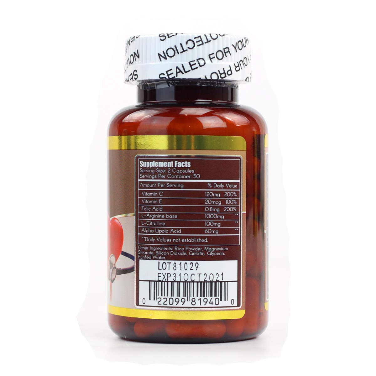 WooHoo Natural Nitric Oxide Synthase NOS 100 Capsules WOOHOO uk supplements