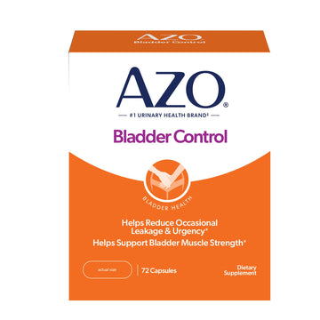 AZO Bladder Control with Go-Less Daily Supplement | Helps Reduce Occasional Urgency, leakage due to laughing, sneezing and exercise††† | 72 Capsules AZO uk supplements