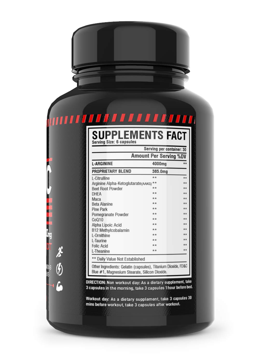 Nitric Oxide Supplement Booster Complex L Arginine 4000mg,L Citrulline, AAKG,Beet Root ANTLS Supplements uk supplements