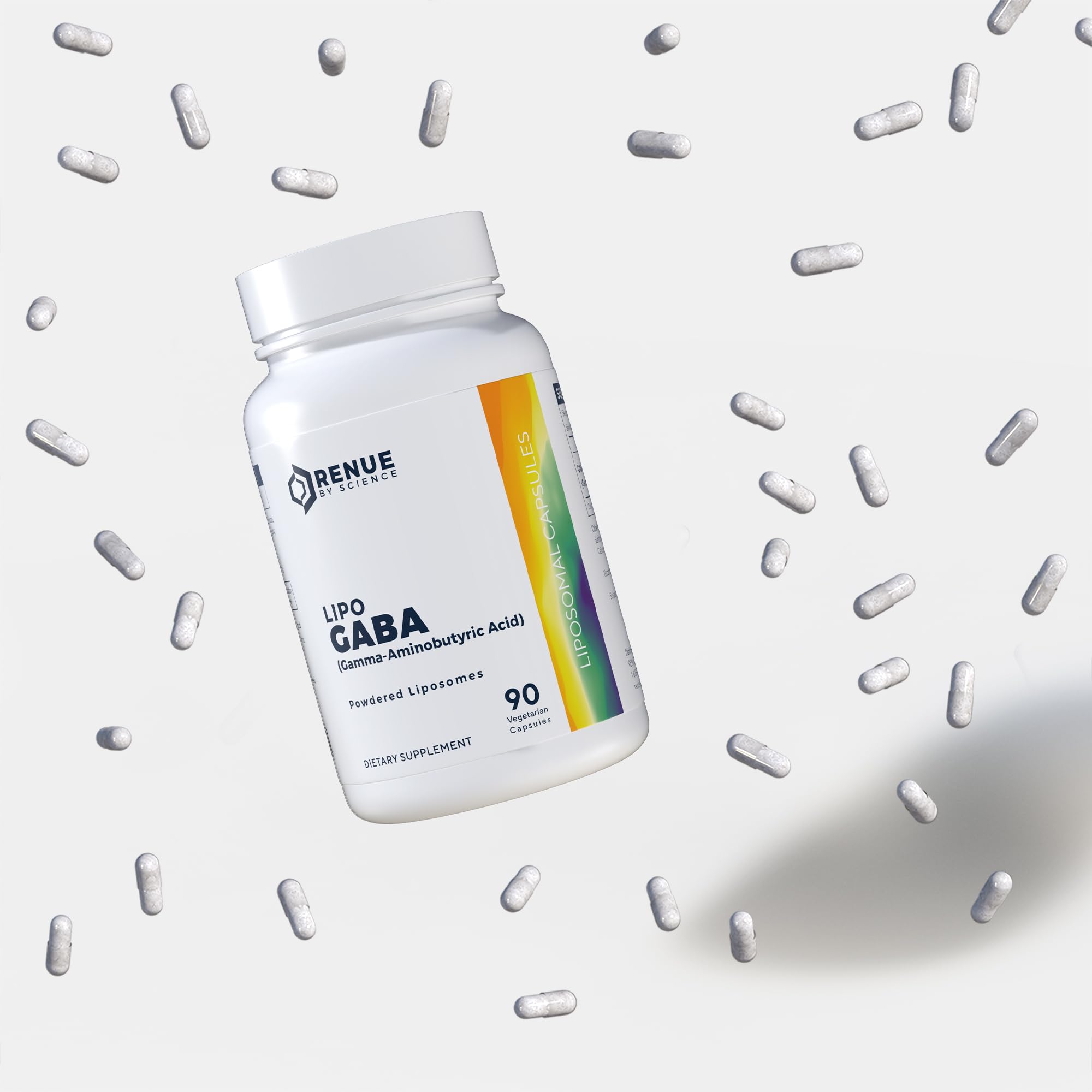 Renue By Science GABA | High Strength Liposomal GABA Supplements | 90 GABA Capsules - 300mg Gamma-Aminobutyric Acid per Serving | Non-GMO | Made in The USA Third-Party Tested Renue By Science uk supplements
