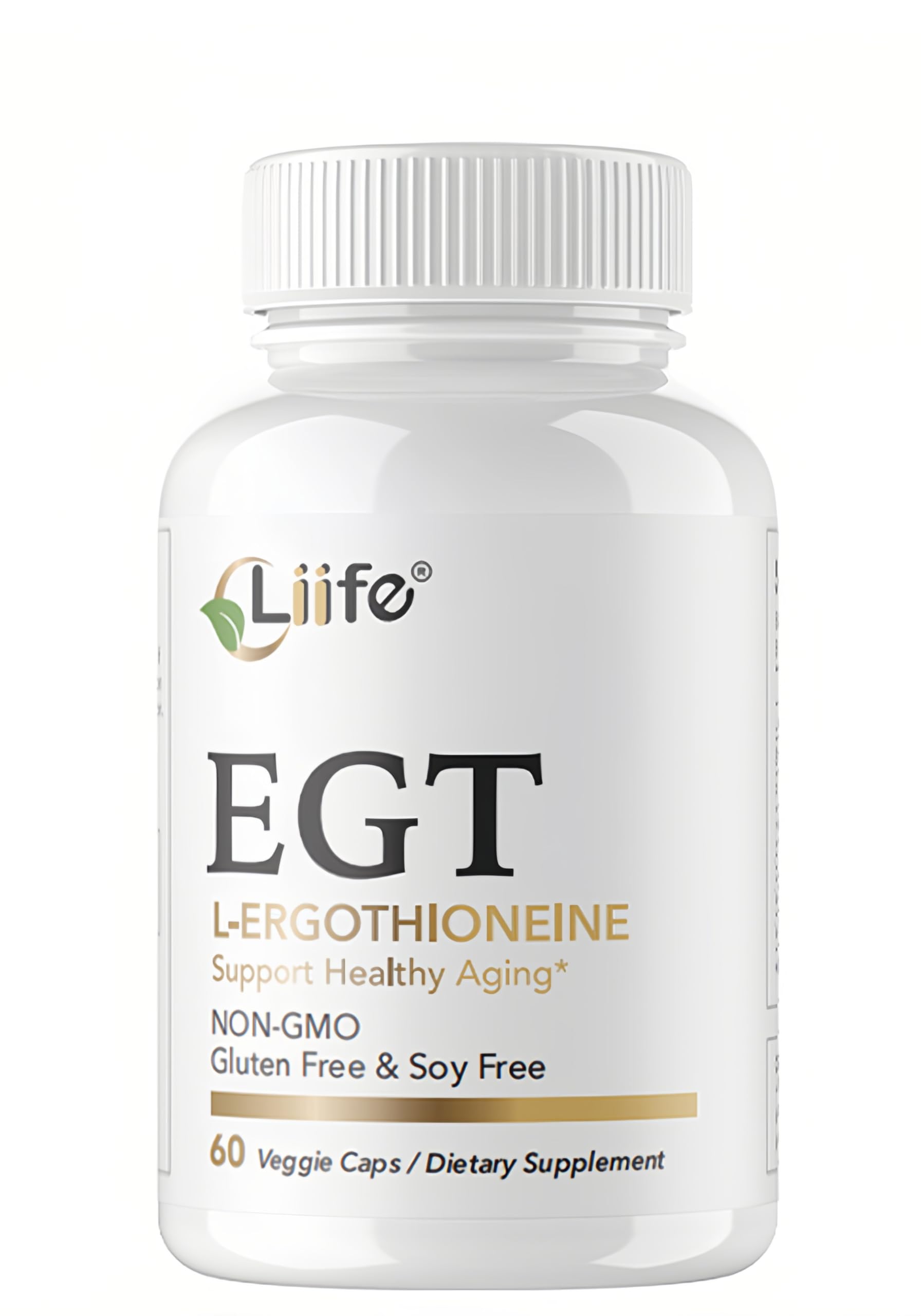 LIIFE L-Ergothioneine Supplement (EGT) 30mg,Compound Antioxidant Supplement (May Support Longevity and Healthy Aging) Promotes Skin Health，60 Capsules，Non-GMO, Gluten Free, Vegan Safe LIIFE uk supplements