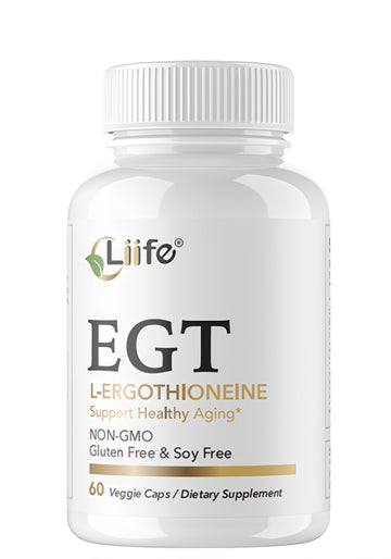 LIIFE L-Ergothioneine Supplement (EGT) 30mg,Compound Antioxidant Supplement (May Support Longevity and Healthy Aging) Promotes Skin Health，60 Capsules，Non-GMO, Gluten Free, Vegan Safe LIIFE uk supplements