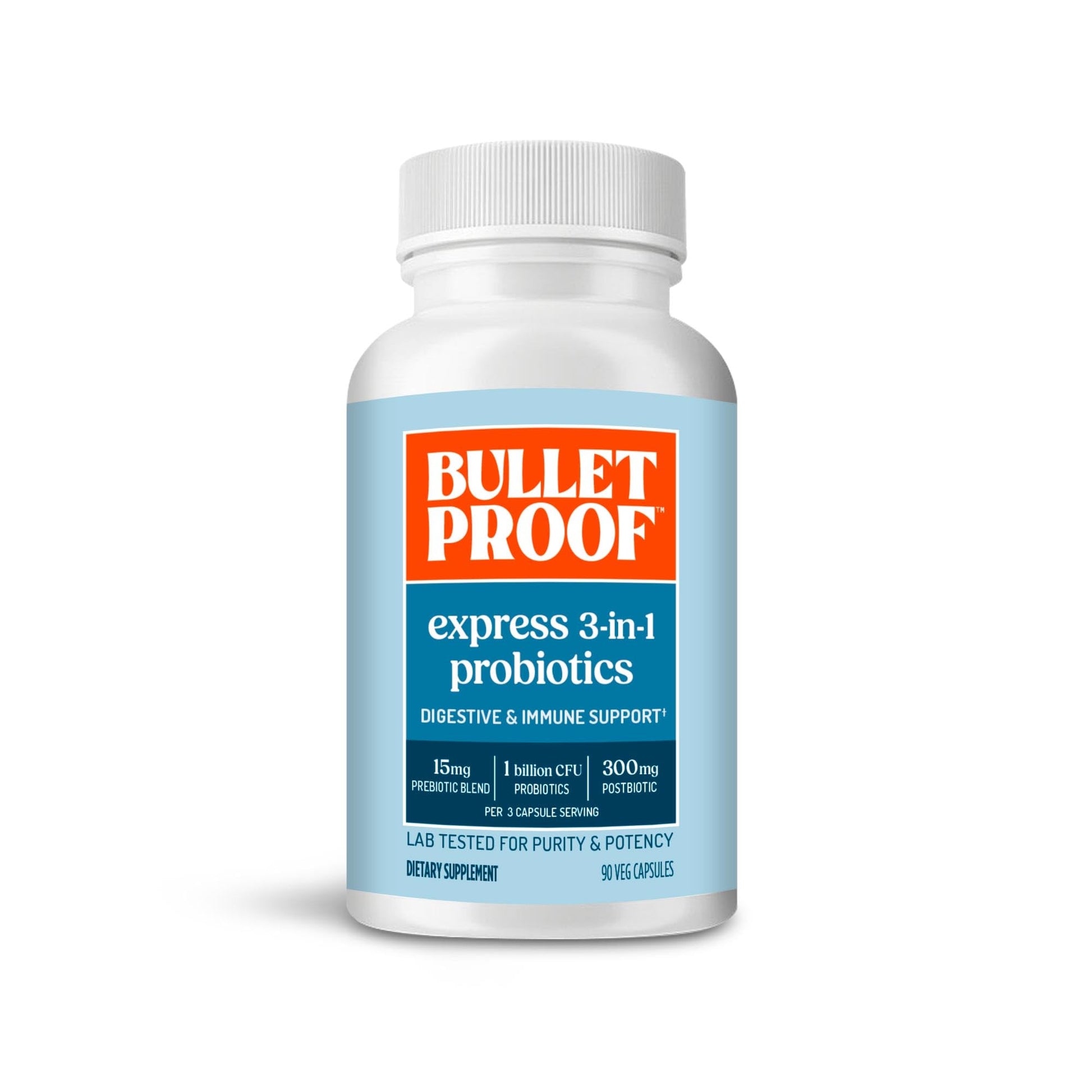 Bulletproof Express 3-in-1 Probiotic & Postbiotics Supplement for Sustained Gut Health, 90 Count Bulletproof uk supplements