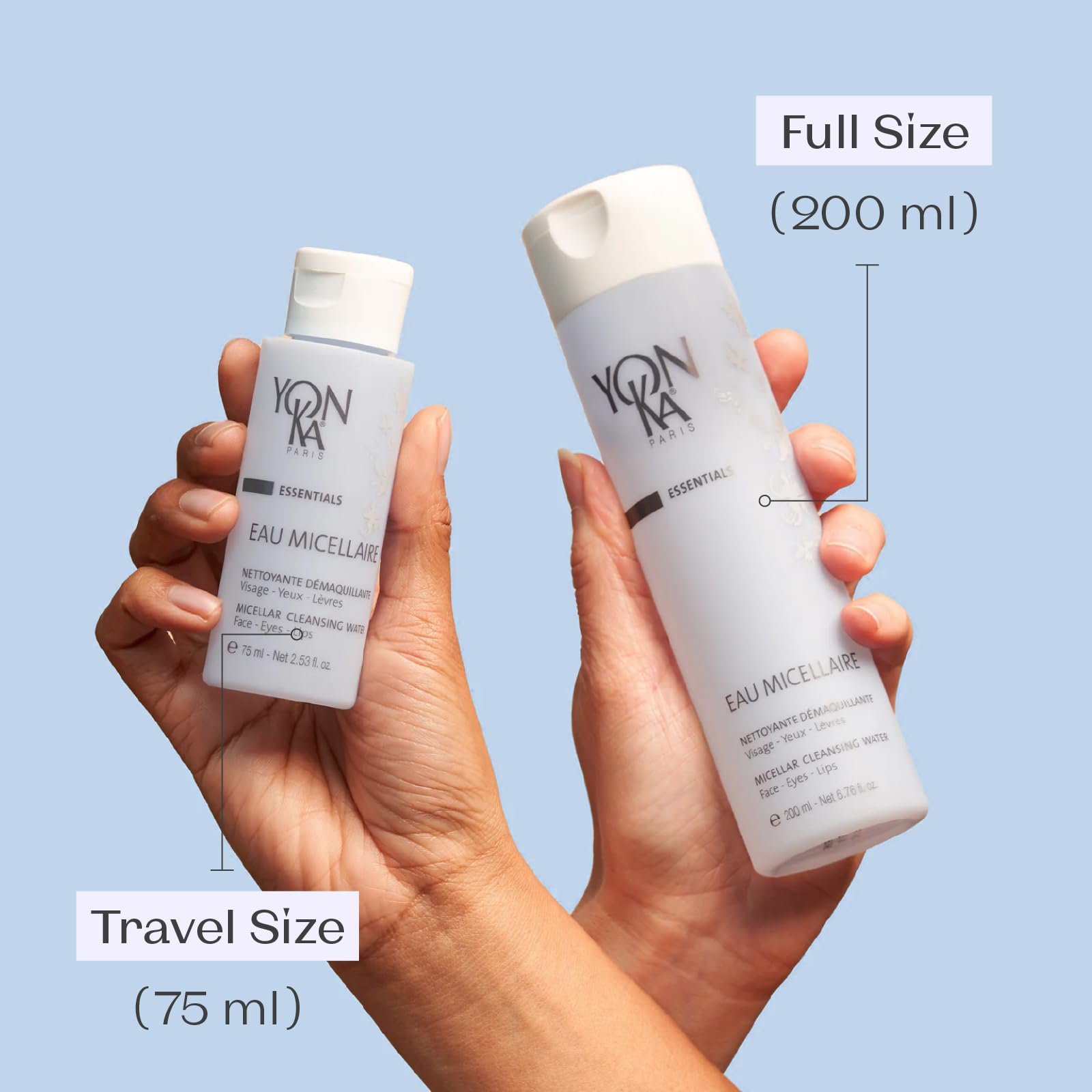 Yonka Eau Micellaire Travel Size | Micellar Water and Cleansing Makeup Remover | Gentle Face Wash with Rose and Chamomile to Remove Impurities and Hydrate | Paraben-Free | 2.53 fl oz Yonka uk supplements
