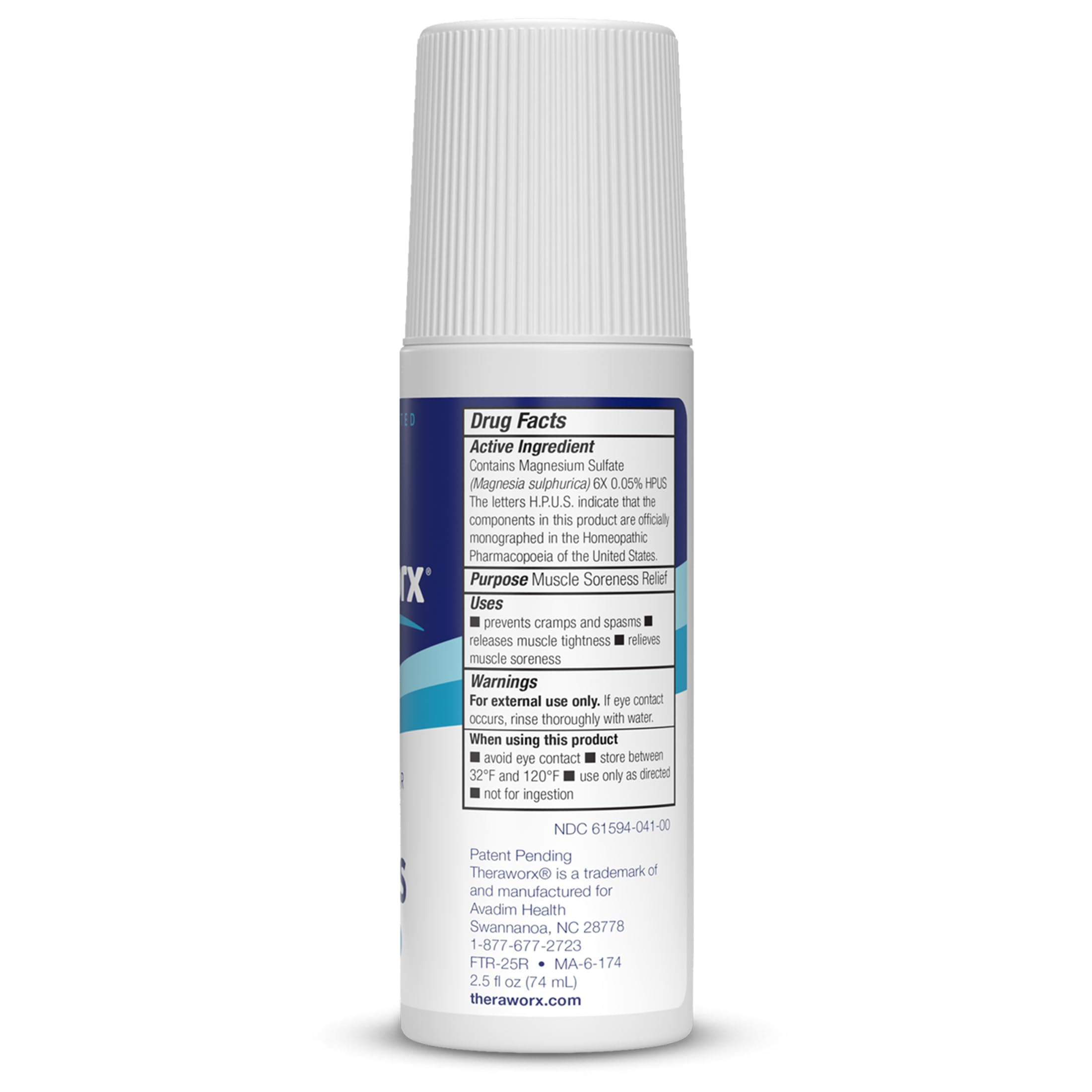 Theraworx Relief for Foot Cramps, Fast-Acting Foot Cramp Relief Roll-On - 2.5 Oz - 1 Count Theraworx uk supplements