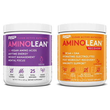 RSP NUTRITION Vegan AminoLean Pre Workout Energy (Acai 25 Servings) with AminoLean RSP NUTRITION uk supplements