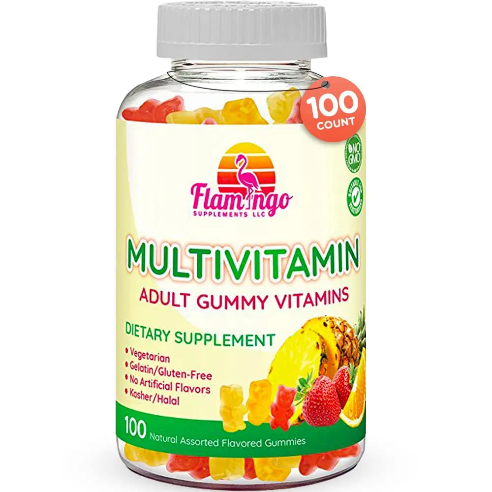 Flamingo Supplements Multivitamin Gummies | Vegan Friendly, Kosher Halal NO Gluten or Gelatin, no GMO| for Men, Women & Kids| Flamingo Supplements uk supplements