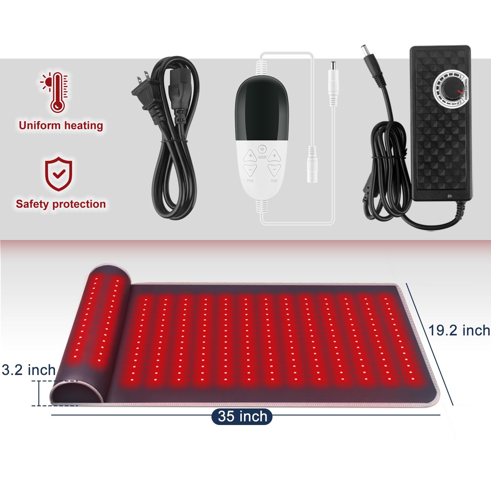 Rutollmit Red Light Therapy Mat - Experience Relaxation with 225 LEDs, 660nm Red Light Rutollmit uk supplements