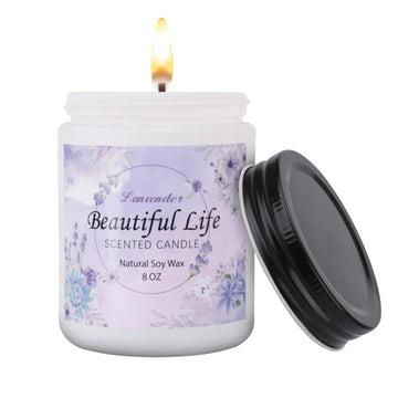 AMIDONSO Lavender Candles for Home Scented,8 oz Aromatherapy Candles Gift,45 Hour Long AMIDONSO uk supplements